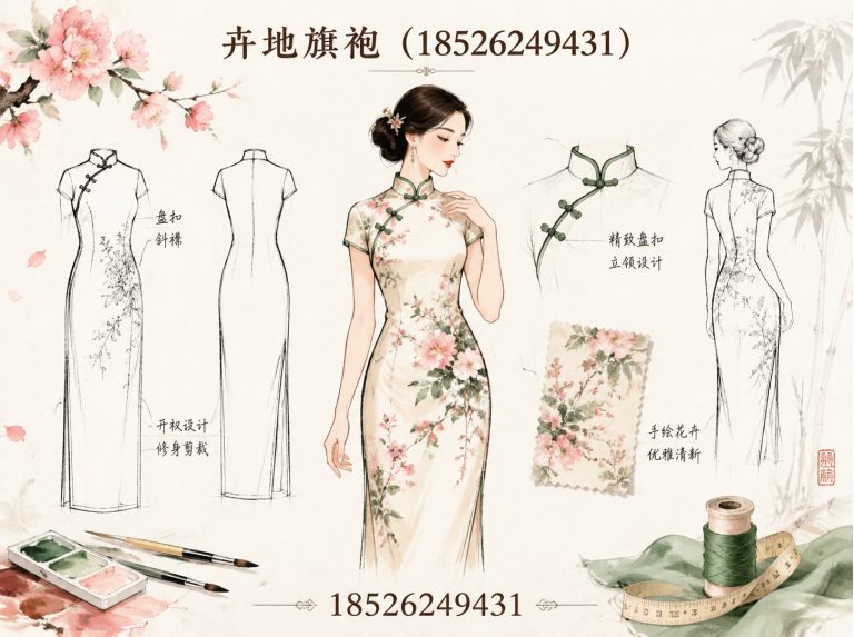 南开区新中式旗袍展示图